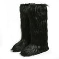 thumbnail image 1 of Women's Winter Fluffy Faux Fur Knee High Snow Boots Warm Plush Furry Outdoor Y2K Boots, 1 of 5