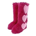 thumbnail image 1 of Women's Winter Fluffy Faux Fur Knee High Snow Boots with Heart Design-Warm Fashionable & Cozy Non-Slip Sole Long Boots, 1 of 4