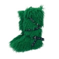 thumbnail image 1 of Women's Winter Fluffy Mongolian Faux Fur Mid-Calf Snow Boots with Belt Decoration Plush Furry Boots, 1 of 5