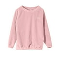 thumbnail image 1 of Women's Winter Fuzzy Pajama Top Fleece Crew Neck Long Sleeve Pullover Sleepwear Soft Warm Home Loungewear, 1 of 4