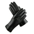 thumbnail image 1 of Women's Winter Gloves Touchscreen Warm Lined Leather Water-Proof Mittens, 1 of 9