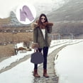 thumbnail image 1 of Women's Winter Gloves Warm Lining Knit Mittens (Purple One Size), 1 of 7