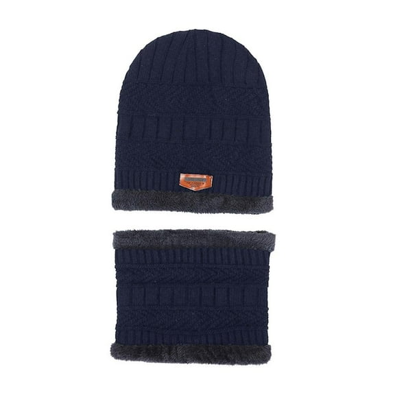 Women's Winter Hat and Neck Warmer Set, High Elasticity Polyester, Woolen Lining, 56-58cm Hat Size