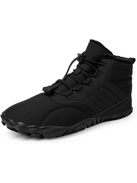 Women's Winter Outdoor Barefoot Boots Minimalist, Warm, Zero Drop, Waterproof Snow Boot for Men and Women. Slip-On Barefoot Footwear for Wide Feet. Ideal for Hiking in Snow.