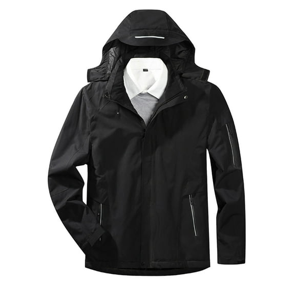 Women's Winter Hiking Coat with USB Charging Heating System Detachable Windproof Hood for Outdoor Warmth