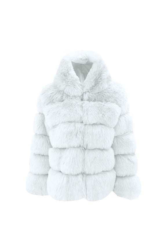 Women's Winter Hooded Coat Soft Thermal Outerwear With Deep Pockets