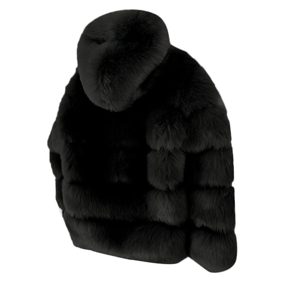 Women's Winter Hooded Coat Soft Thermal Outerwear With Deep Pockets