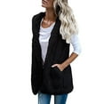 thumbnail image 1 of Women's Winter Hooded Vest Outerwear Cozy Lined Casual Jacket For Cold Weather, 1 of 6