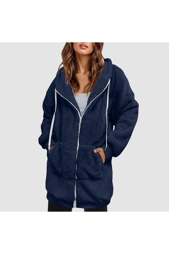 Women's Winter Hoodies Pullover Sherpa Fleece Warm Heavyweight Sweatshirt with Pockets Long Sleeve Outerwear