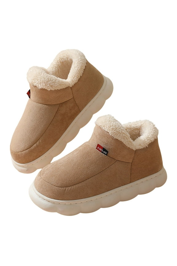 Women's Winter House Shoes Memory Foam Warm Snow Slippers Fleece Lined Indoor Outdoor Walking Ankle Boots