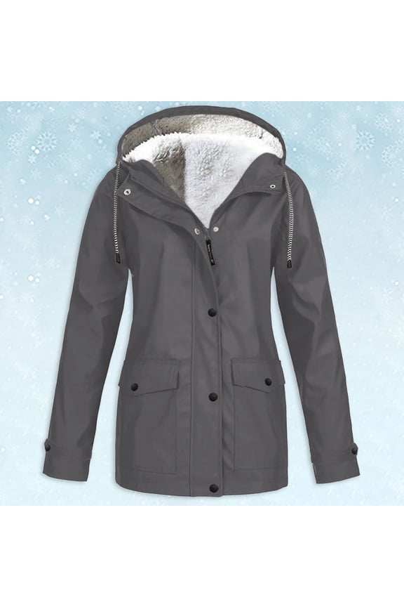 Women's Winter Jacket Outdoor Hiking Wear Hooded Jacket Hardshell Jacket plus Size Fall Coats Warm plus Size Winter Coat Women's Skiing Jackets Womens Lightweight Wool Coat Casual Coats for Women Coat