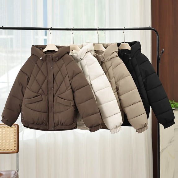 Women's Winter Jacket with Hood Waist Coats Overcoat Outerwear Long Sleeve Thickened Warm Solid Color Casual Fashion Cold Weather | CSEONE,Black XL