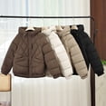 thumbnail image 1 of Women's Winter Jacket with Hood Waist Coats Overcoat Outerwear Long Sleeve Thickened Warm Solid Color Casual Fashion Cold Weather | CSEONE,White XL, 1 of 8