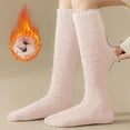 thumbnail image 1 of Women's Winter Knee High Socks Warm Cosy Thermal Thick Soft Fuzzy Socks for Ladies Girls Multipack Great as Christmas Gifts,Pink,One Size,Dailypoc, 1 of 10