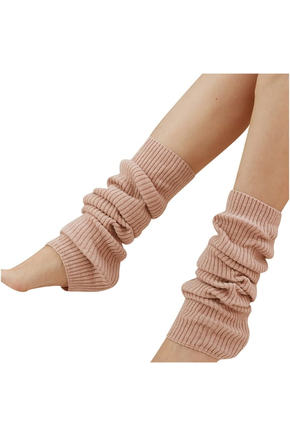 Women's Winter Knit Ankle Socks Solid Thermal Leg Warmers for Cold Weather Comfort Size:One Size