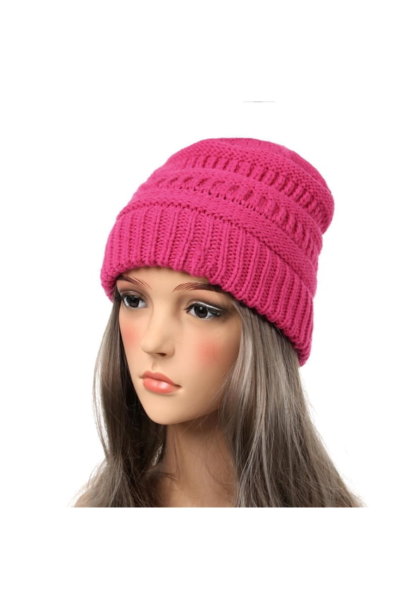 Women's Winter Knit Casual Thick Soft Fashion Warm Thick Hat Unisex Large Winter Caps Men Mens Warm Hats with Ear Covers Warm Hats for Men Mens Winter Hats with Ear Toboggan Snow D Y Trapper
