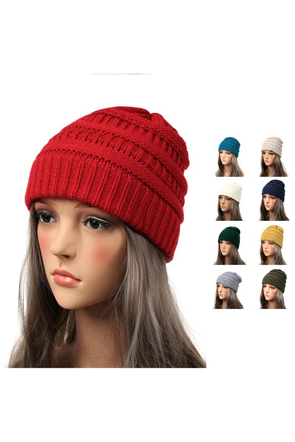 Women's Winter Knit Casual Thick Soft Fashion Warm Thick Hat Unisex Trooper Trapper Rabbit Ears Hat Men Men Warm Hat Plaid Trapper Hat for Men Winter Earmuffs Flapjack Hat Ear Cover Hat Hats