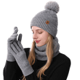 thumbnail image 1 of Women's Winter Knit Hat Scarf Gloves Set - Alpaca Wool Thermal 3-Piece Accessories for Cold Weather, 1 of 6
