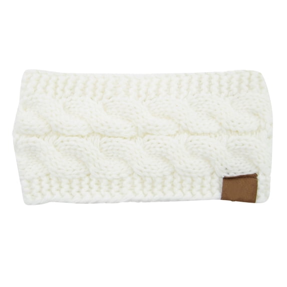 Knit Fuzzy Women's Winter Headband, Thick Ear Warmer Soft Head Wrap, One Size Fit Most for Cold Weather and Christmas Gift