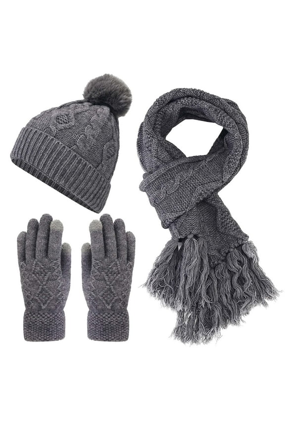 Women's Winter Knitted Set Soft Wool Blend Fashion Accessory for Cold Weather Comfort and Style