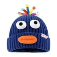 thumbnail image 1 of Women's Winter Knitted Wool Hat with Ear Flaps, Funny Cartoon Sausage Mouth Design, Warm and Cute Big Head Beanie for Cold Weather Protection and Outdoor Activities, 1 of 8