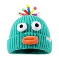 thumbnail image 1 of Women's Winter Knitted Wool Hat with Ear Flaps, Funny Cartoon Sausage Mouth Design, Warm and Cute Big Head Beanie for Cold Weather Protection and Outdoor Activities, 1 of 8