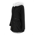 thumbnail image 1 of Women's Winter Lined Overcoat with Detachable Hood for Extreme Cold Weather, 1 of 2