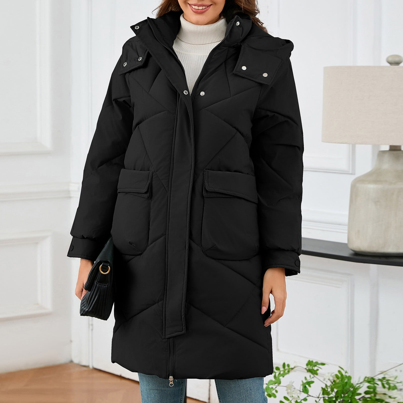 TOWED22 Womens Zip Up Jacket,Womens 2022 Winter Full Zipper