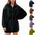 thumbnail image 1 of Women's Winter Long Sleeve Jacket Coats Outerwear Puffer Hooded Quilted Lightweight Warm Windbreaker for Casual Daily Wear Travel Fashion Essential Gift | CSEONE,Purple L, 1 of 9