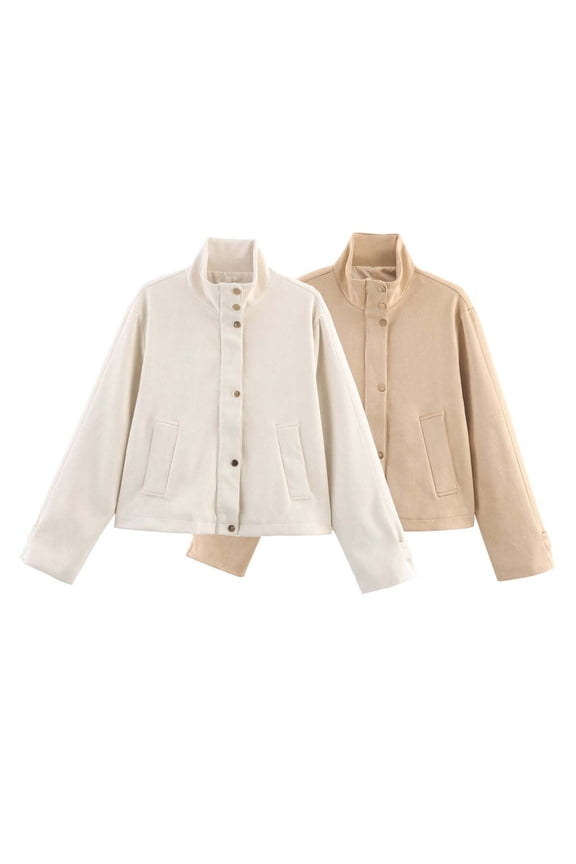 Women's Winter Long Sleeve Mock Neck Solid Color Comfortable Tops Shirts Blouses Casual Daily Wear Loungewear Fashion Essential Gift for Women | HAODEJW,Beige M