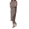 thumbnail image 1 of Women's Winter Maxi Sweater Dress Oversize Long Sleeve Knit Pullover Chunky Bell Loose, 1 of 5