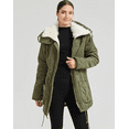 thumbnail image 1 of Women's Winter Mid Length Thick Warm Faux Lamb Wool Lined Jacket Coat, 1 of 7