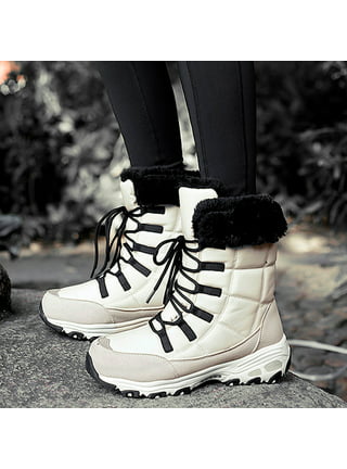 Women's Winter Outdoor Plus Velvet Non-slip Mid-tube Platform Snow Boots