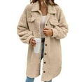 thumbnail image 1 of Women's Winter Outerwear Long Sleeve Cardigan Jacket with Open Front Lapel Design for Cozy Comfort, 1 of 8