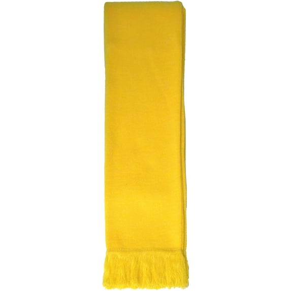 Women's Winter Oversized Solid Color Long Knit Scarf with Fringe, Gold