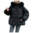 thumbnail image 1 of Women's Winter Padded Coat Loose Thickened Quilted Jacket Warm Windproof Outdoor For Casual Daily Wear, 1 of 2
