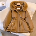 thumbnail image 1 of Women's Winter Parka Jacket with Faux Fur Hood, Warm and Stylish Waterproof Coat for Cold Weather, 1 of 4