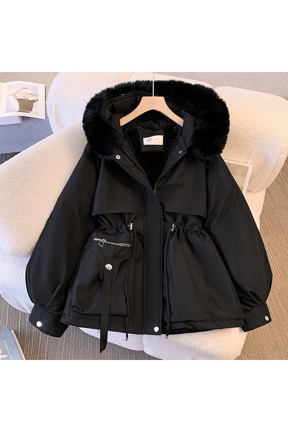 Women's Winter Parka Jacket with Faux Fur Hood, Warm and Stylish Waterproof Coat for Cold Weather