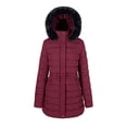 thumbnail image 1 of Women's Winter Puffer Coat Fleece Lined Warm Winter Jacket with Removable Faux Fur Hood, 1 of 3