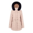 thumbnail image 1 of Women's Winter Puffer Coat Fleece Lined Warm Winter Jacket with Removable Faux Fur Hood, 1 of 2