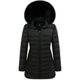 thumbnail image 1 of Women's Winter Coats Long Warm Thicken Puffer Jackets Outwear With Removable Faux Fur Hood, Black XL, 1 of 8