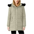thumbnail image 1 of Women's Winter Puffer Coat Winter Sherpa Lined Faux Fur Hooded Mid Long Parka Coat Fleece Lined Down Jacket Waterproof Faux Fur, 1 of 7