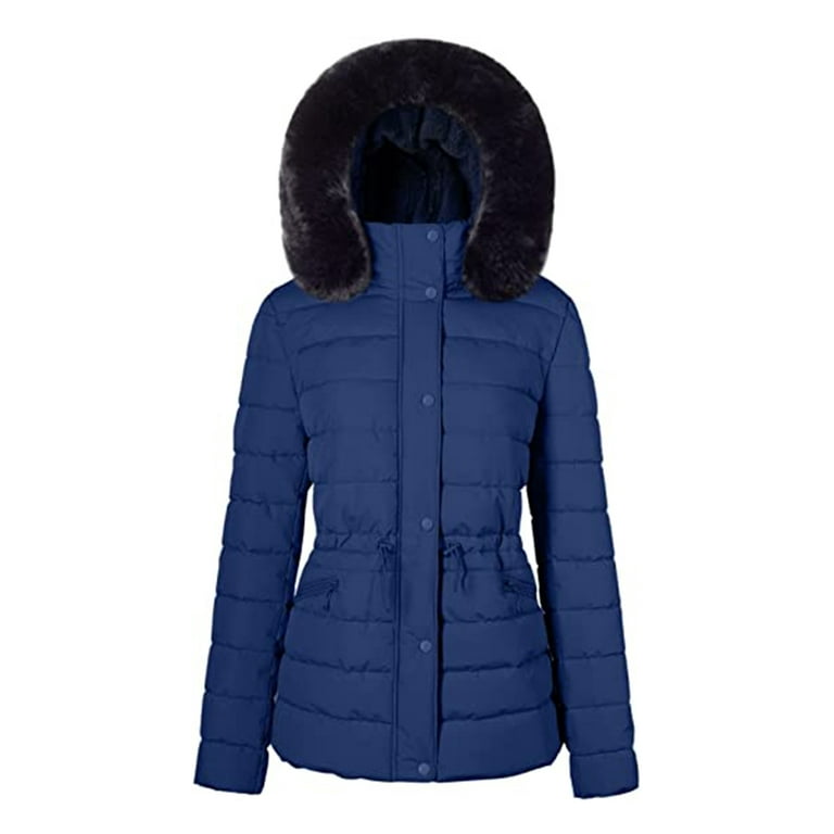 Fur lined padded coat sale