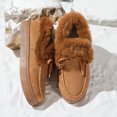 thumbnail image 1 of Women's Winter Round Toe Platform Fleece Lined Cotton Shoes, Thick Warm Sole Breathable Upper, Casual Warm Sneakers for Daily Leisure, 1 of 5