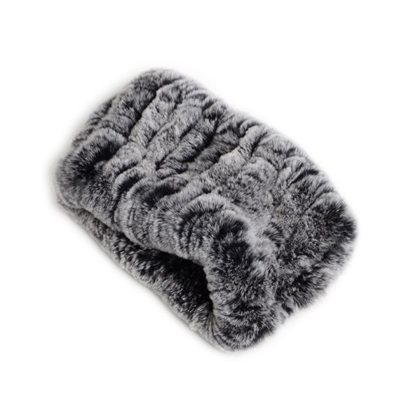 Women's Winter Scarves Artificial Feeding Rabbit Fur Circle Loop Scarf Neck Headband Warmer High Elasticity