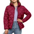 thumbnail image 1 of Women's Winter Short Puffy Coat Hooded Thermal Insulated Jacket For Cold Weather Fashionable Outerwear, 1 of 8