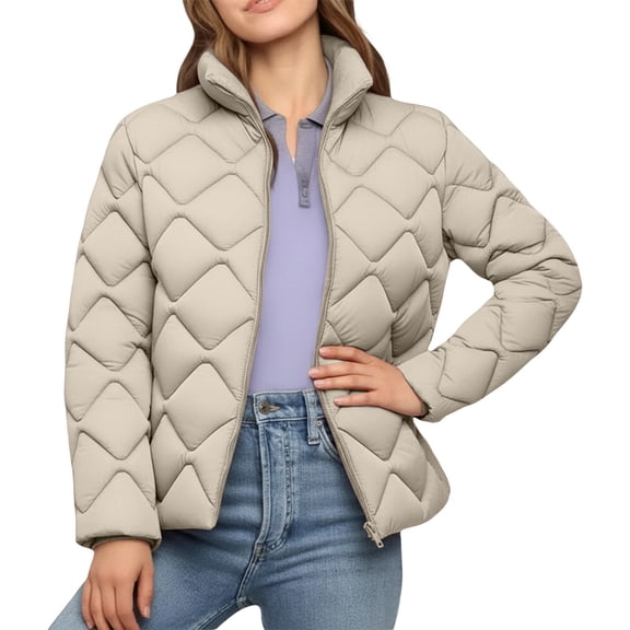 Women's Winter Short Puffy Coat Hooded Thermal Insulated Jacket For Cold Weather Fashionable Outerwear