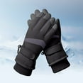 thumbnail image 1 of Women's Winter Ski Gloves, Thermal Windproof Touchscreen Gloves with Fleece Lining for Skiing Cycling, Hiking Driving and Outdoor Snow Sports - Dark Gray, 1 of 3
