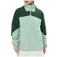 thumbnail image 1 of Women's Winter Ski Jacket Warm Fleece Liner Rain Coat Shell Jacket Waterproofs Windproof Snow Coats with Hooded Windproof Raincoat Jacket 2024 Green l, 1 of 6