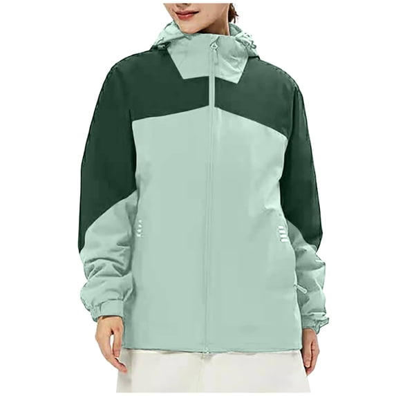 Women's Winter Ski Jacket Warm Fleece Liner Rain Coat Shell Jacket Waterproofs Windproof Snow Coats with Hooded Windproof Raincoat Jacket 2024 Green l